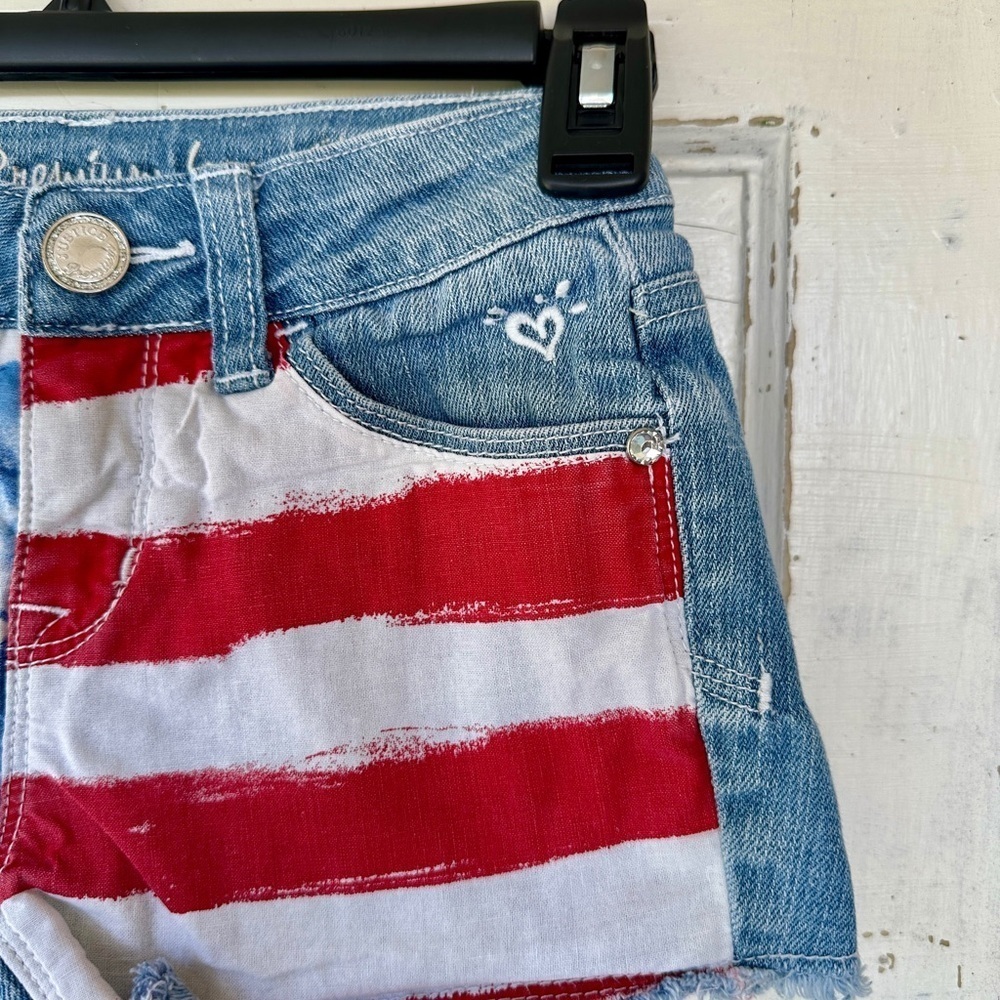 JUSTICE, OLD NAVY, GAPKIDS, SET/3, GIRLS JUSTICE FLAG SHORTS, SIZE 8R. - Picture 3 of 12